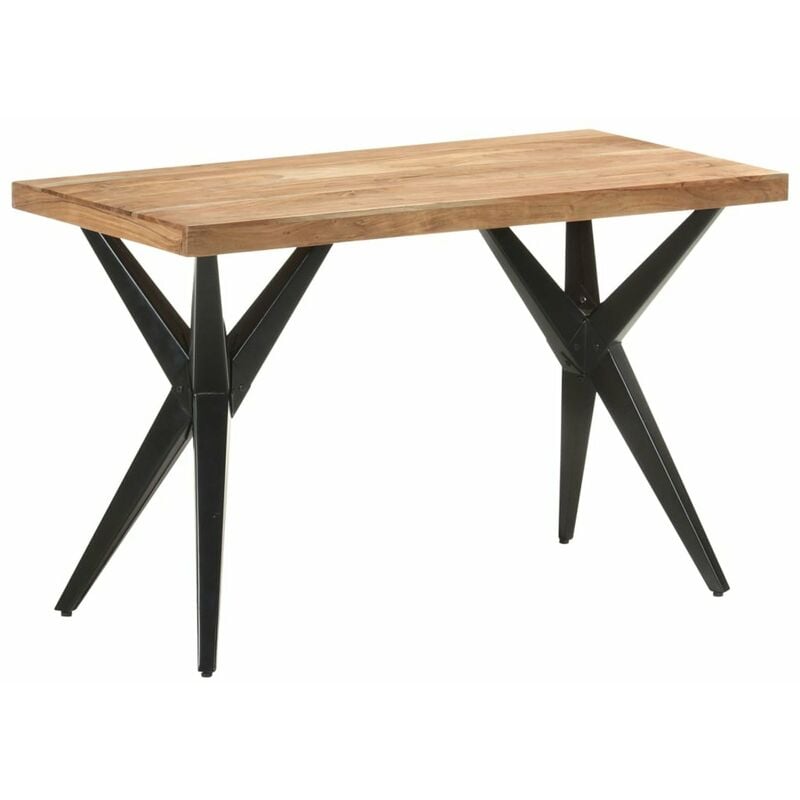 

Happyshopping - Mesa de comedor de madera maciza de acacia 120x60x76 cm