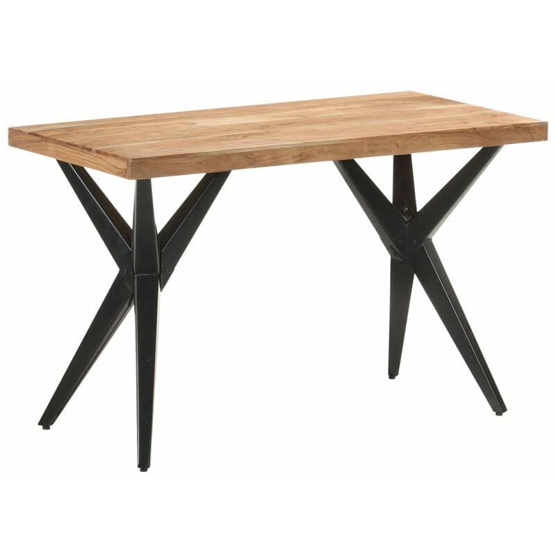 

Mesa de comedor de madera maciza de acacia 120x60x76 cm - Marrón