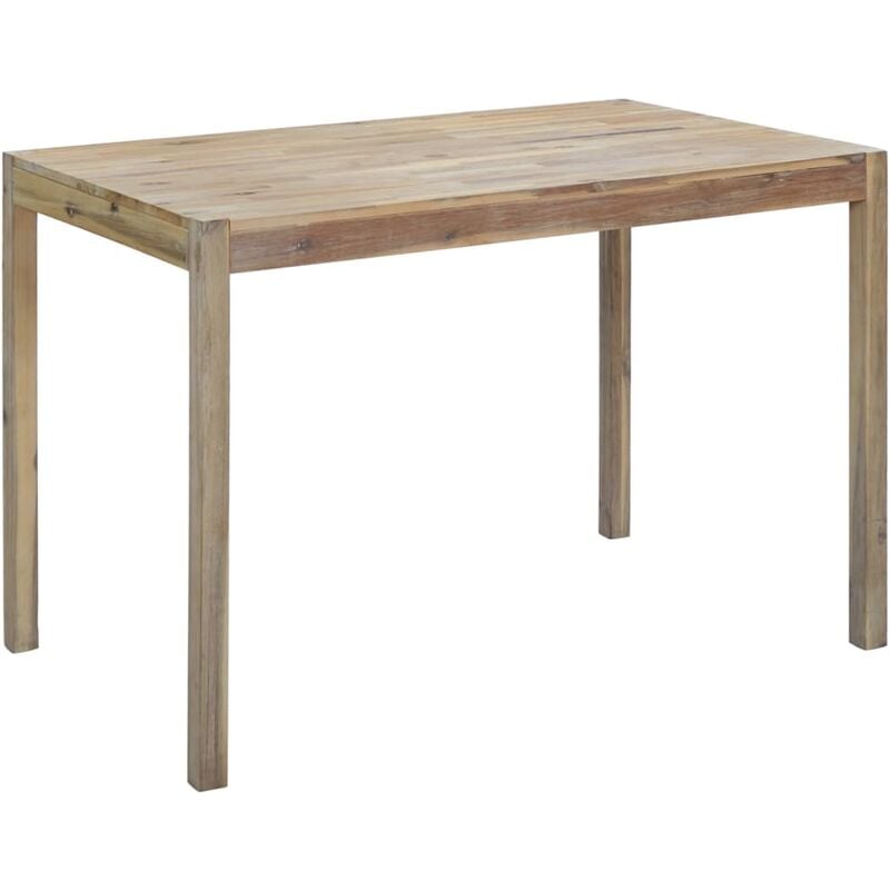 

vidaXL Mesa de comedor de madera maciza de acacia 120x70x75 cm - Marrón