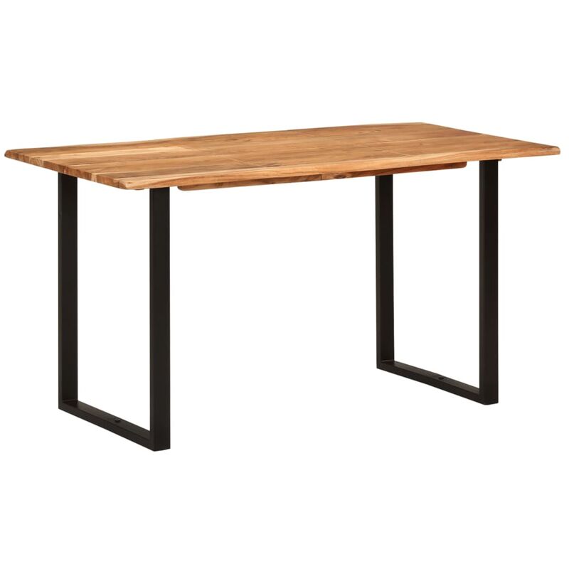 

Mesa de comedor de madera maciza de acacia 140x70x76 cm - Marrón