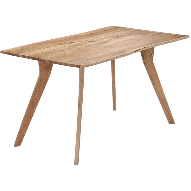 

Happyshopping - Mesa de comedor de madera maciza de acacia 140x80x76 cm