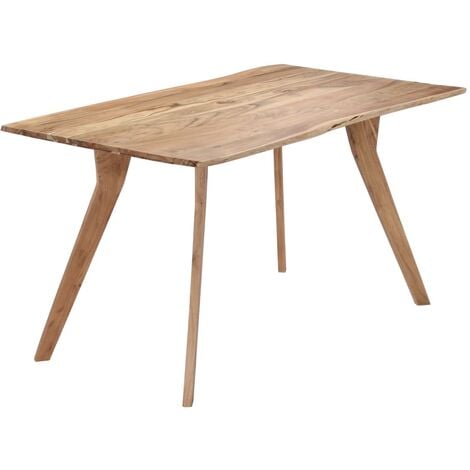 Mesa de comedor de madera maciza de acacia 140x80x76 cm vidaXL