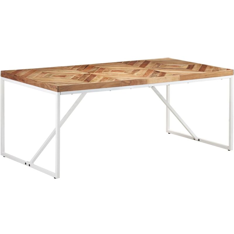 

Mesa de comedor de madera maciza de acacia y mango 180x90x76 cm - Marrón