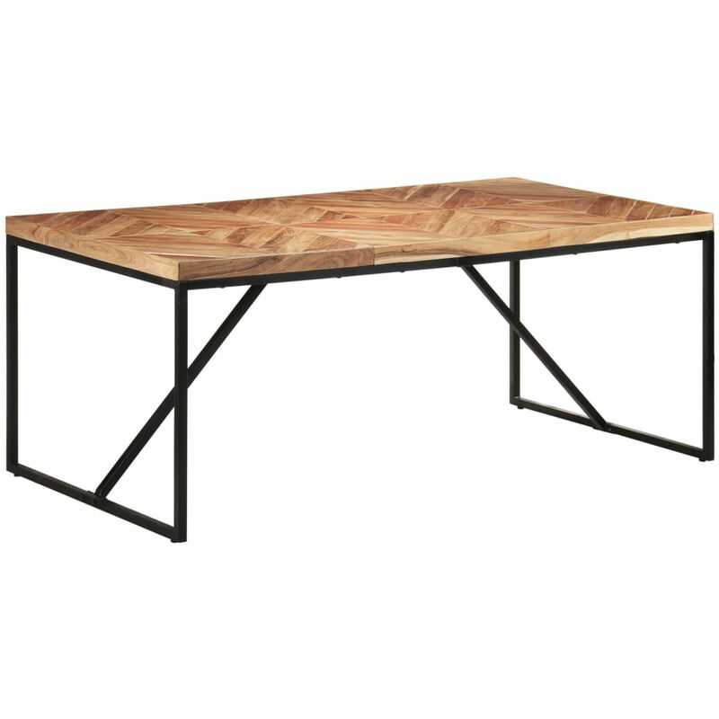 

Mesa de comedor de madera maciza de acacia y mango 180x90x76 cm