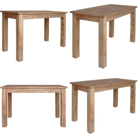 Mesa de comedor de madera maciza de caoba 120x60x77 cm - Madera maciza - Caoba