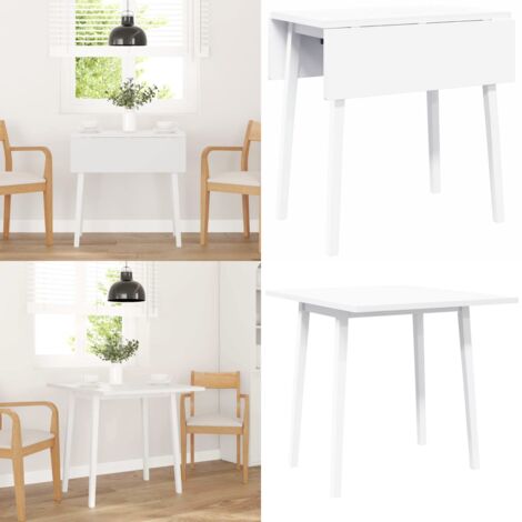 Mesa de comedor de madera maciza de caucho blanco - Mesa de madera - Mesa de trabajo