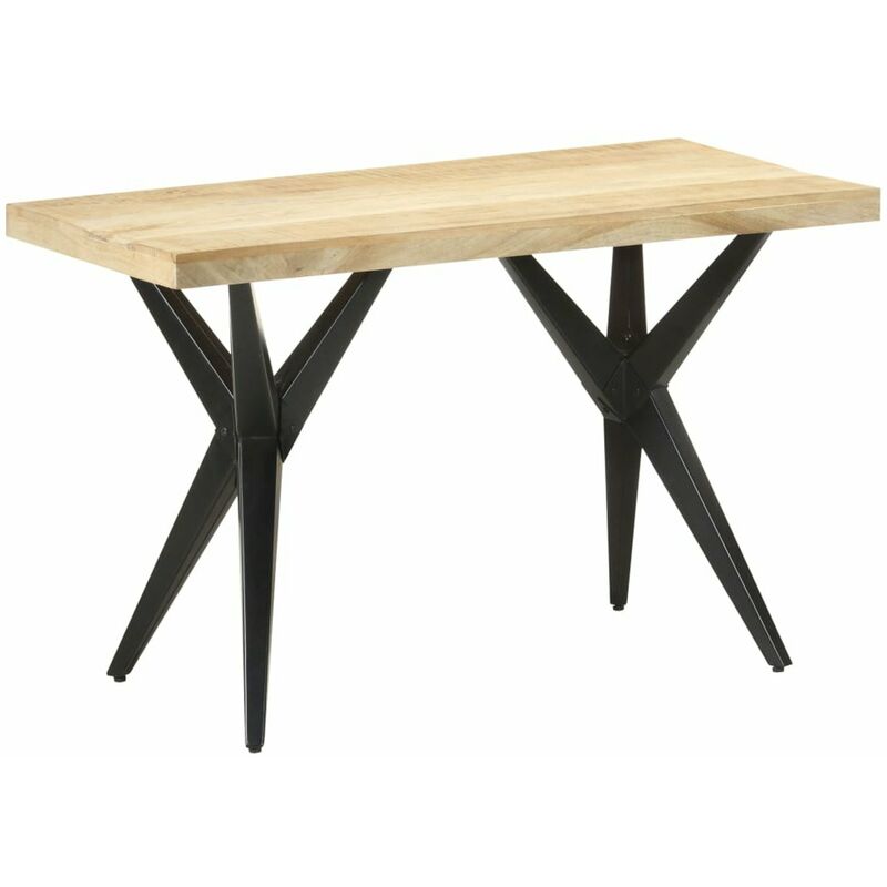 

Happyshopping - Mesa de comedor de madera maciza de mango 120x60x76 cm