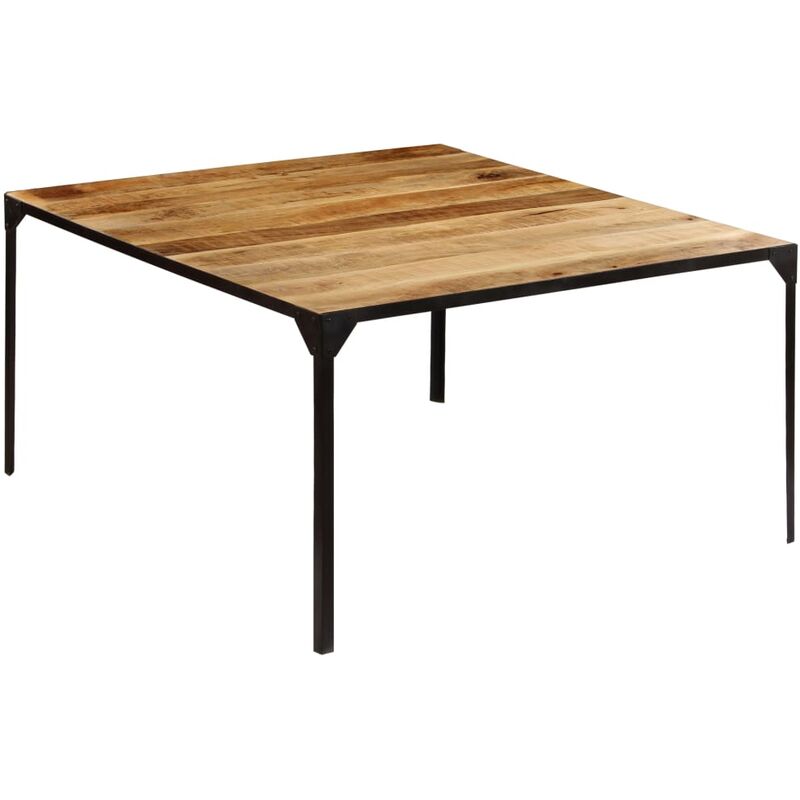 

Happyshopping - Mesa de comedor de madera maciza de mango 140x140x76 cm