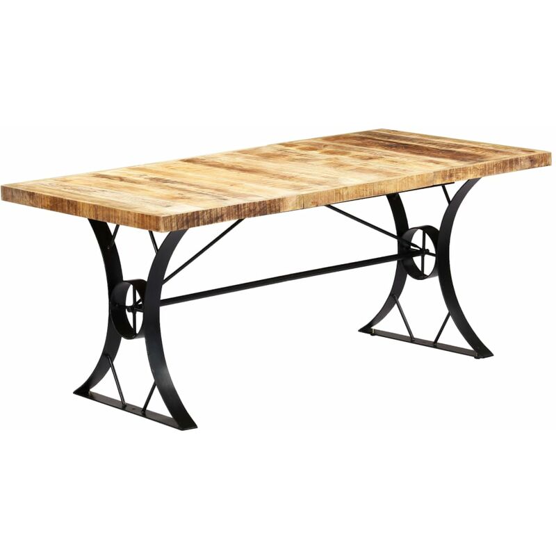 

Happyshopping - Mesa de comedor de madera maciza de mango 180x90x76 cm