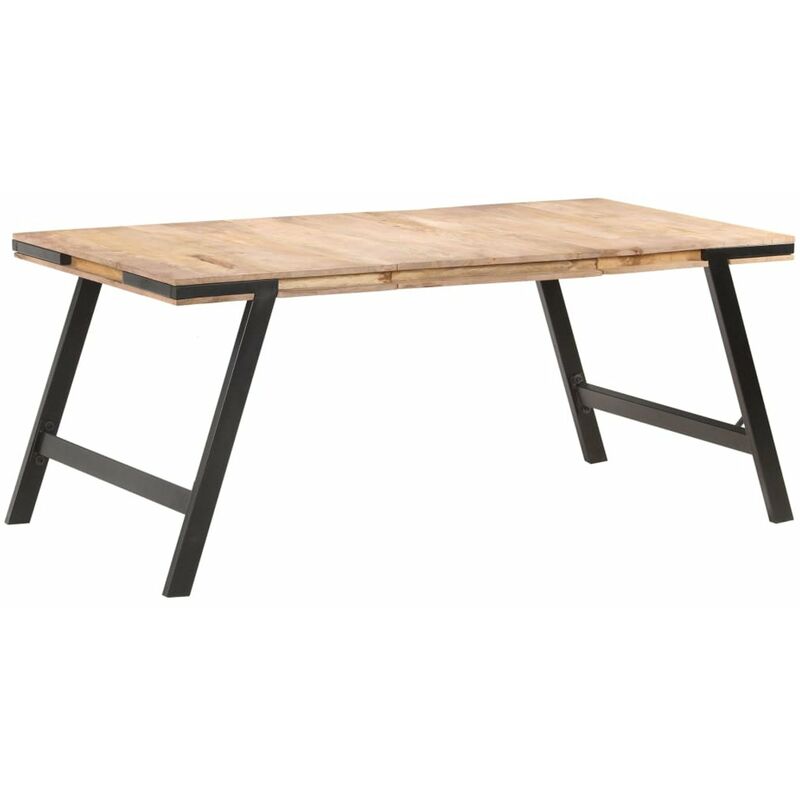 

Happyshopping - Mesa de comedor de madera maciza de mango 180x90x76 cm