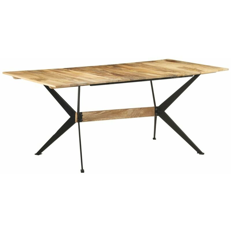 

Happyshopping - Mesa de comedor de madera maciza de mango 180x90x76 cm
