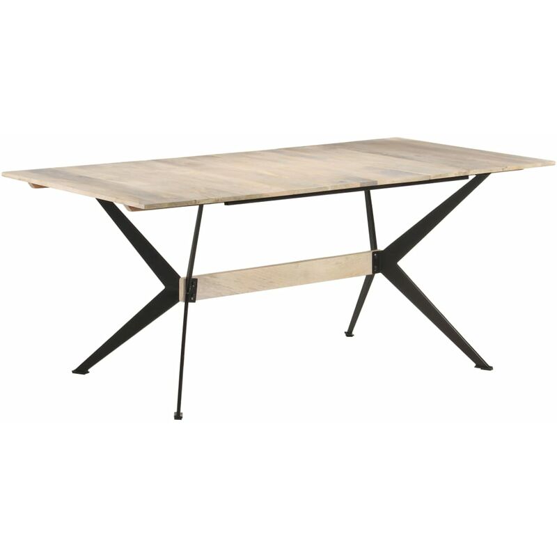 

Mesa de comedor de madera maciza de mango 180x90x76 cm - Marrón