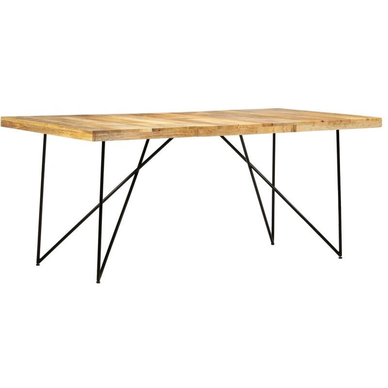 

Mesa de comedor de madera maciza de mango 180x90x76 cm - Marrón