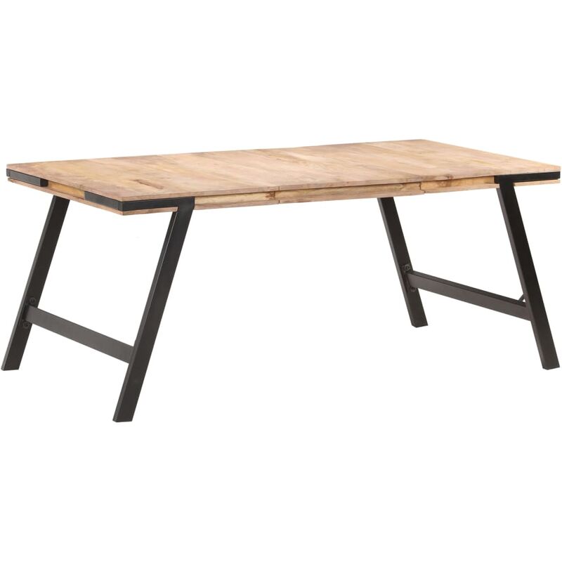 

vidaXL Mesa de comedor de madera maciza de mango 180x90x76 cm - Marrón