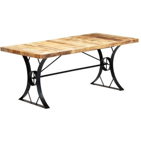 Mesa de comedor de madera maciza de mango 180x90x76 cm