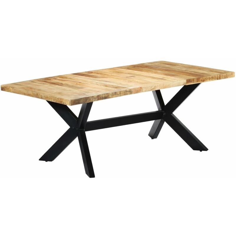 

BHD - Mesa de comedor de madera maciza de mango 200x100x75 cm