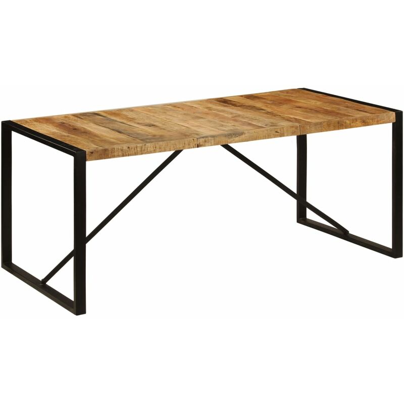 

vidaXL Mesa de Comedor de Madera Maciza de Mango 180x90x75 cm - Marrón