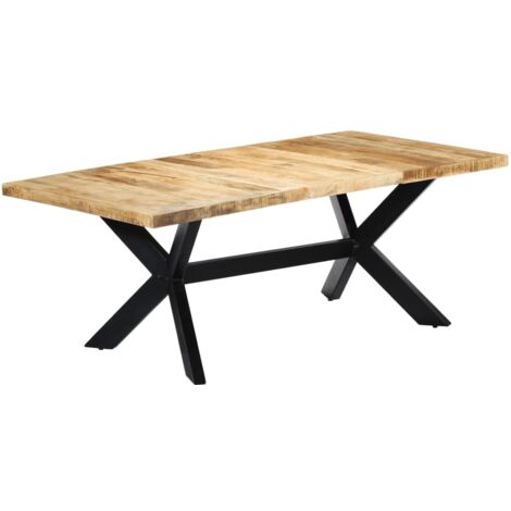 Mesa de comedor de madera maciza de mango 200x100x75 cm