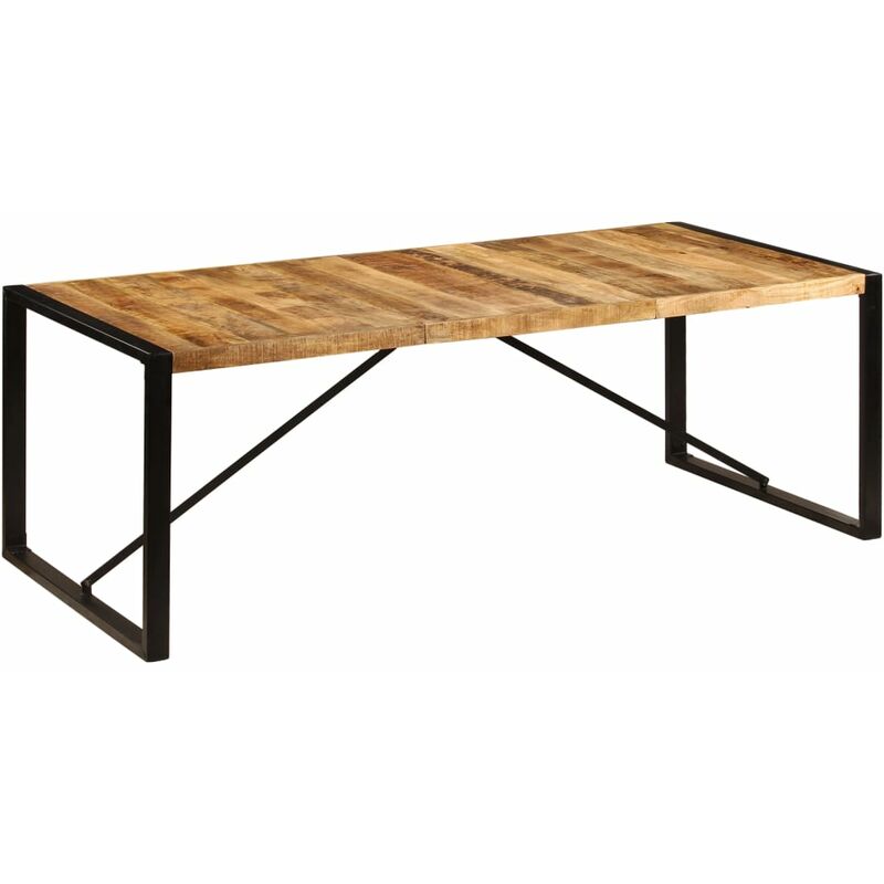 

Bh Design - Mesa de comedor de madera maciza de mango 220x100x75 cm