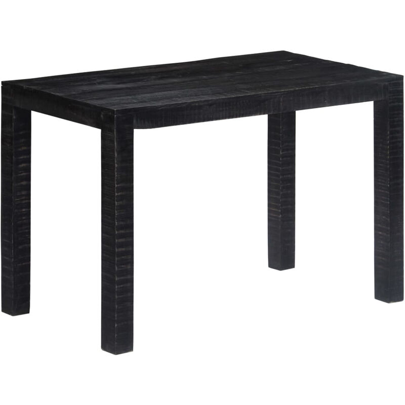 

Mesa de comedor de madera maciza de mango negra 118x60x76 cm