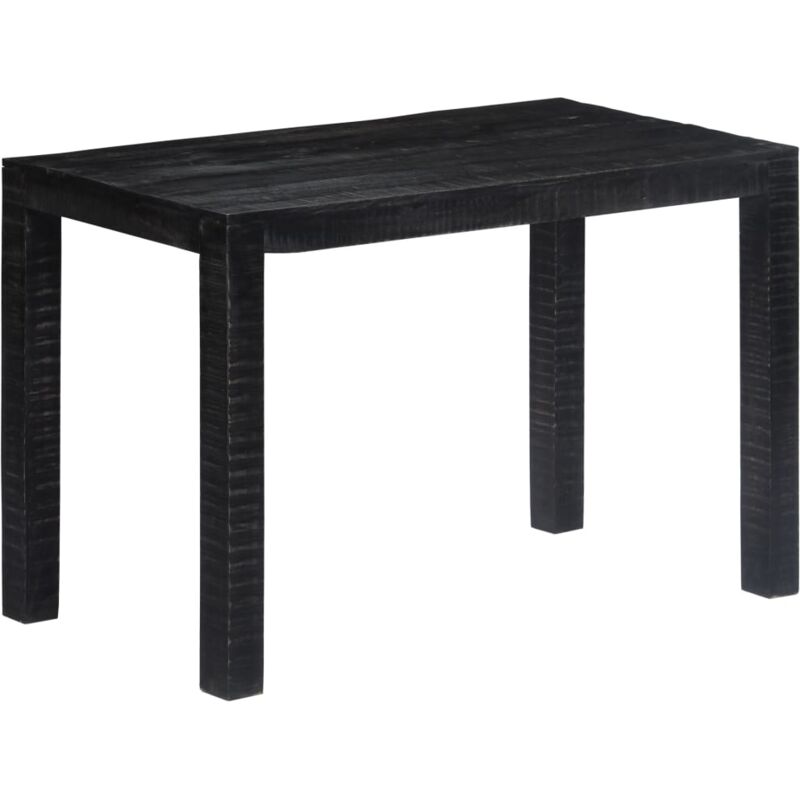

vidaXL Madera Maciza de Mango Mesa de Comedor Negra 118x60x76 cm - Negro