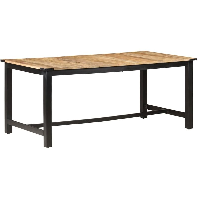 

Mesa de comedor de madera maciza de mango rugosa 180x90x76 cm - Marrón