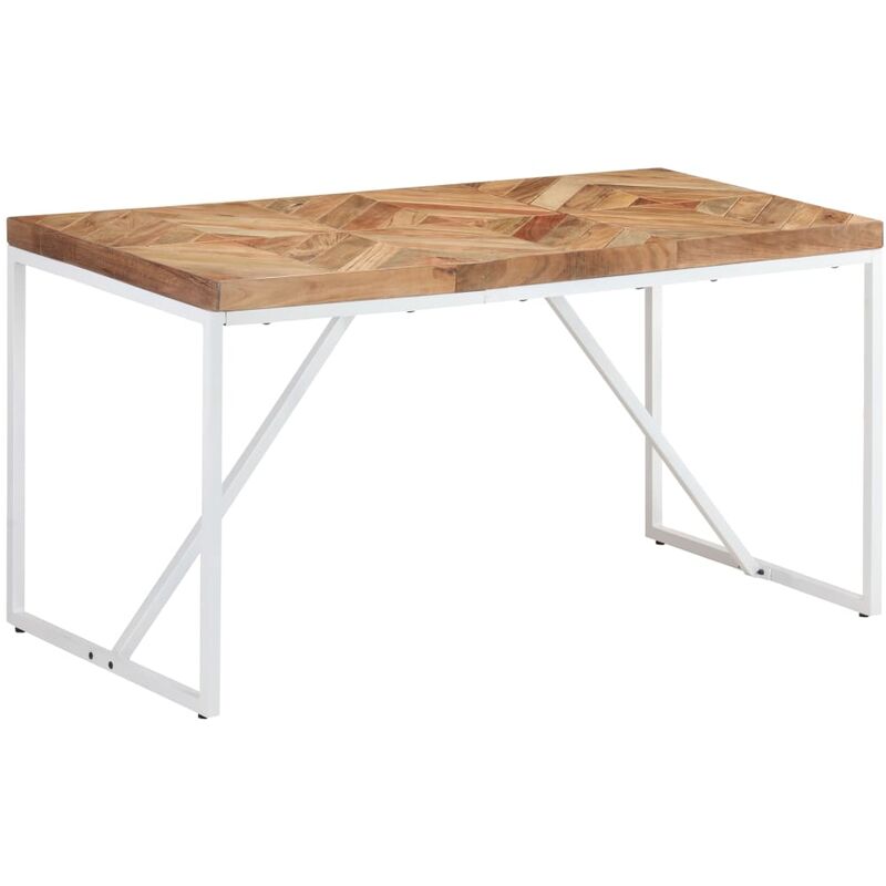 

BHD - Mesa de comedor de madera maciza de mango y acacia 140x70x76 cm