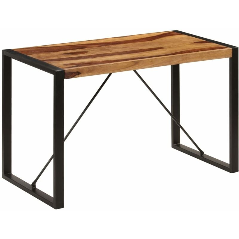 

Mesa de comedor de madera maciza de sheesham 120x60x76 cm - Marrón