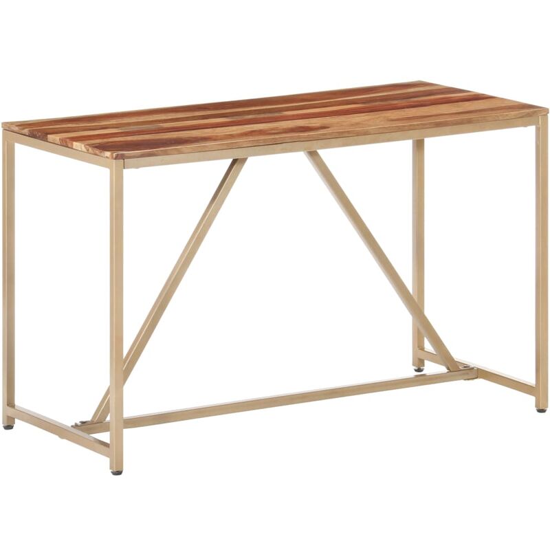 

Mesa de comedor de madera maciza de sheesham 120x60x76 cm - Marrón