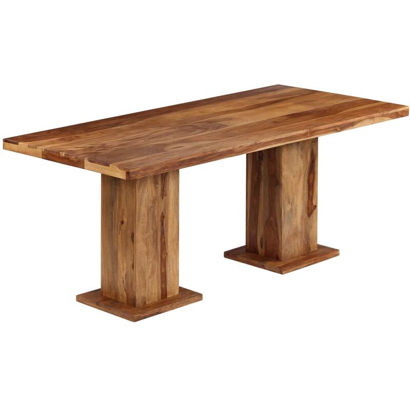 

vidaXL Mesa de comedor de madera maciza de sheesham 175x90x77 cm - Marrón