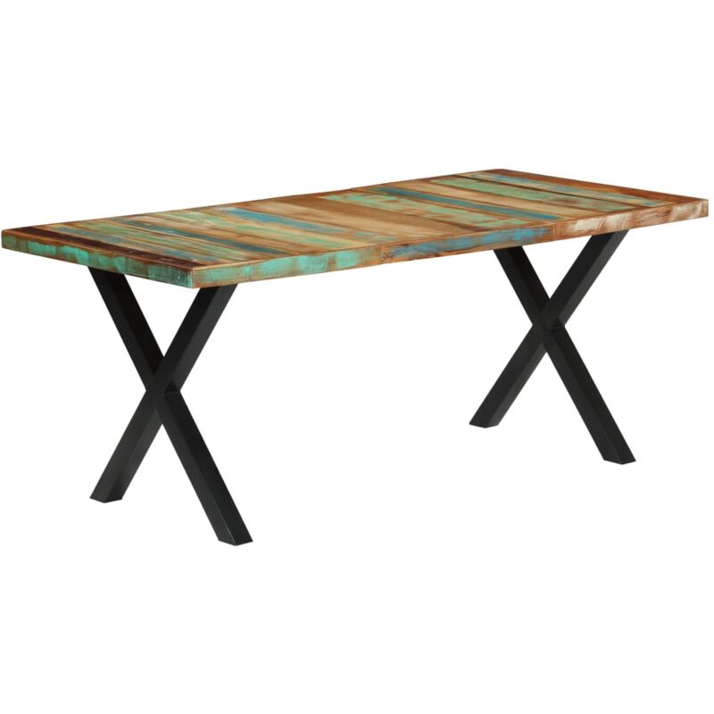 

vidaXL Mesa de Comedor 180x90x76 cm de Madera Maciza Reciclada - Marrón