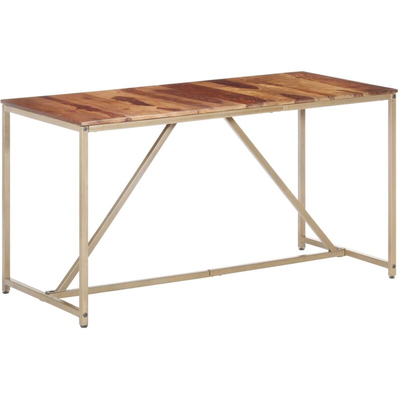 

vidaXL Madera Maciza de Sheesham Mesa de Comedor 140x70x76 cm - Marrón