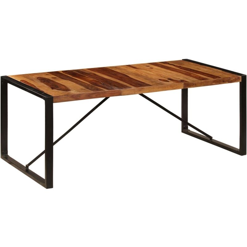 

Mesa de comedor de madera maciza de sheesham 200x100x75 cm - Marrón