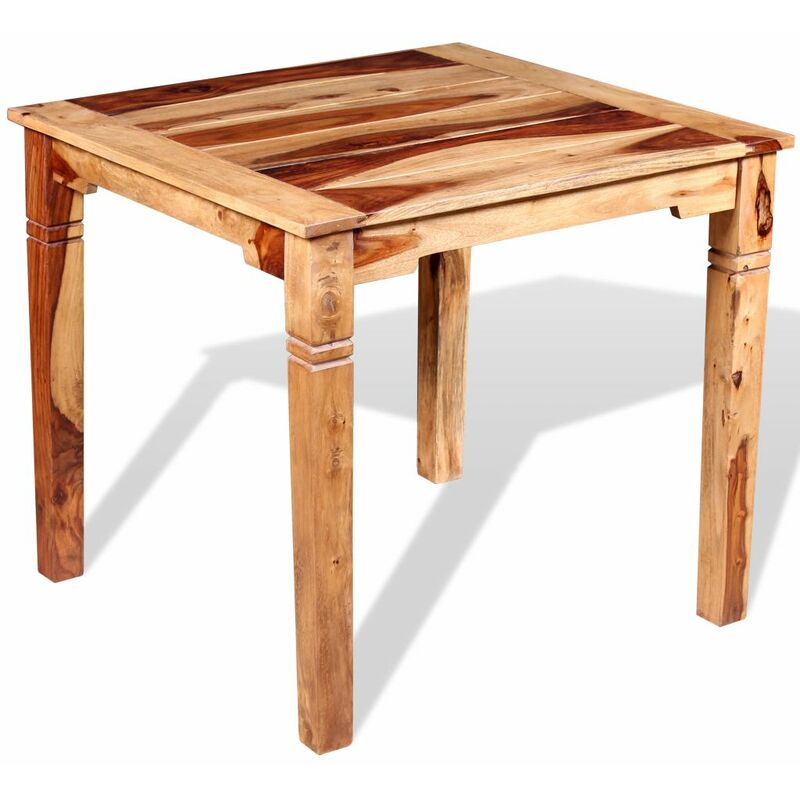 

Happyshopping - Mesa de comedor de madera maciza de sheesham 82x80x76 cm