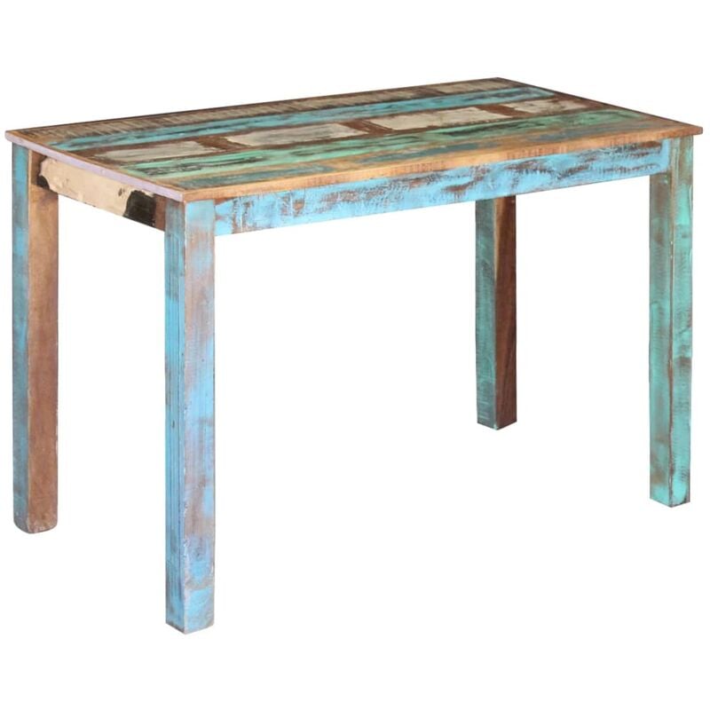 

Mesa de comedor de madera maciza reciclada 115x60x76 cm