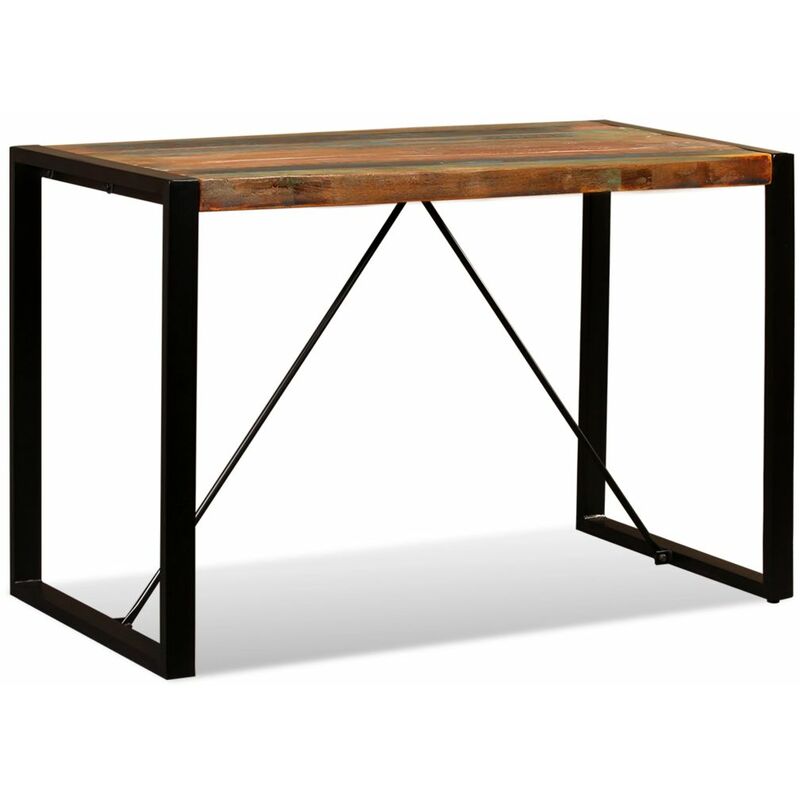 

BHD - Mesa de comedor de madera maciza reciclada 120 cm