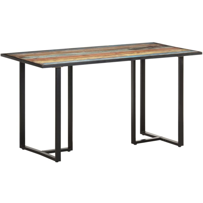 

vidaXL Mesa de comedor de madera maciza reciclada 140 cm - Multicolor