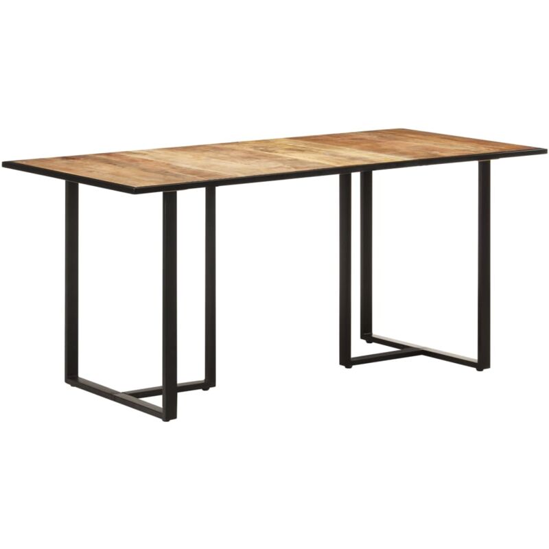 

vidaXL Mesa de comedor de madera mango rugosa 160 cm - Marrón