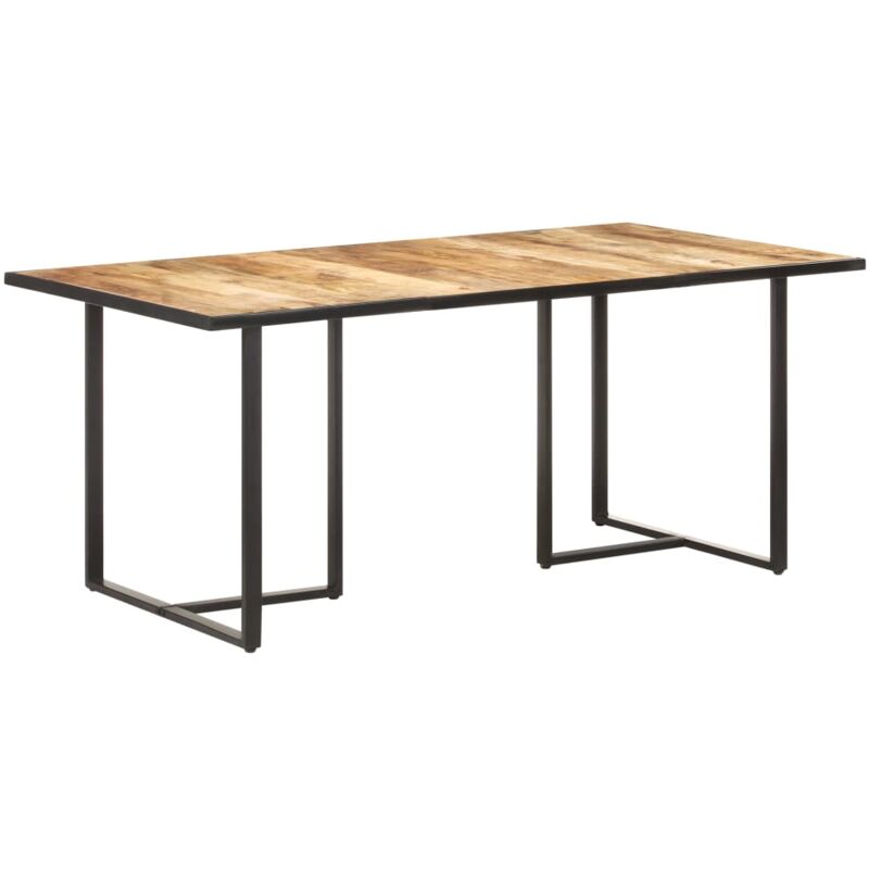 

vidaXL Mesa de comedor de madera mango rugosa 180 cm - Marrón