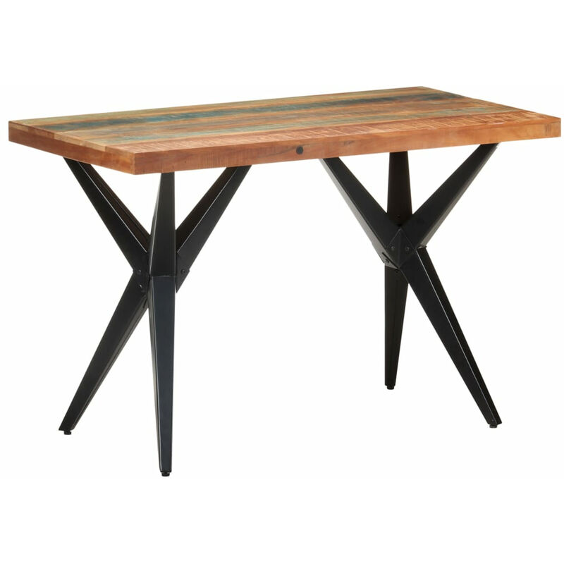 

Mesa de comedor de madera maciza reciclada 120x60x76 cm