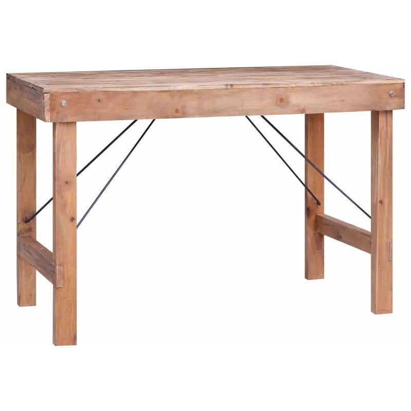 

Mesa de comedor de madera maciza reciclada 120x60x80 cm