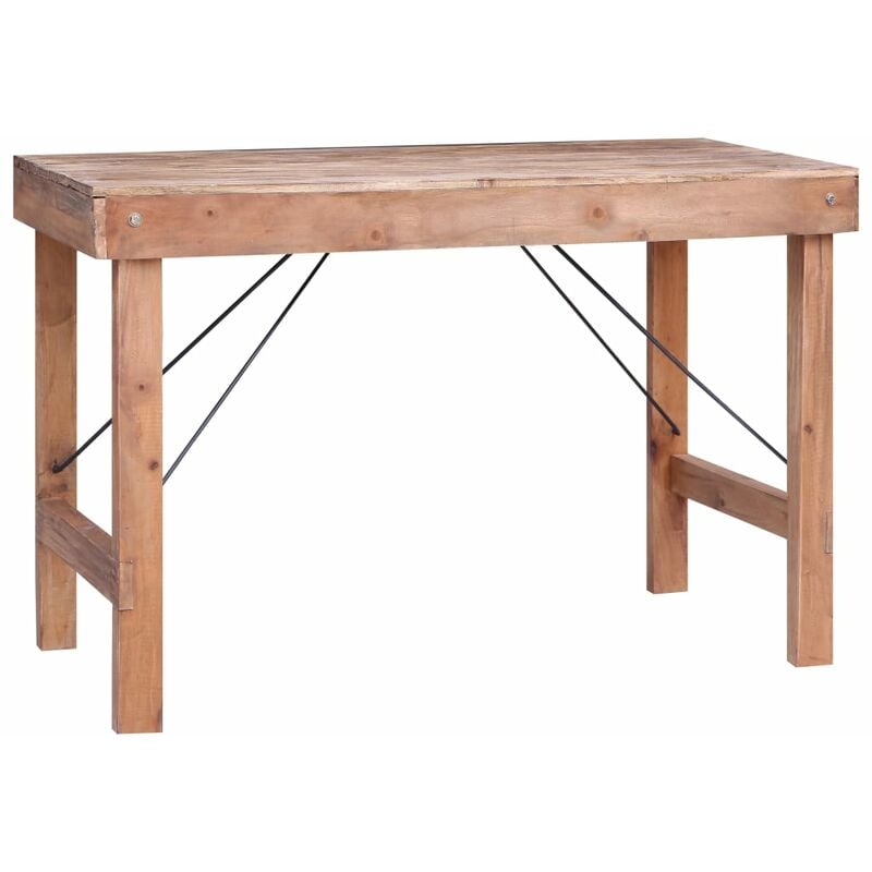 

Mesa de comedor de madera maciza reciclada 120x60x80 cm - Marrón