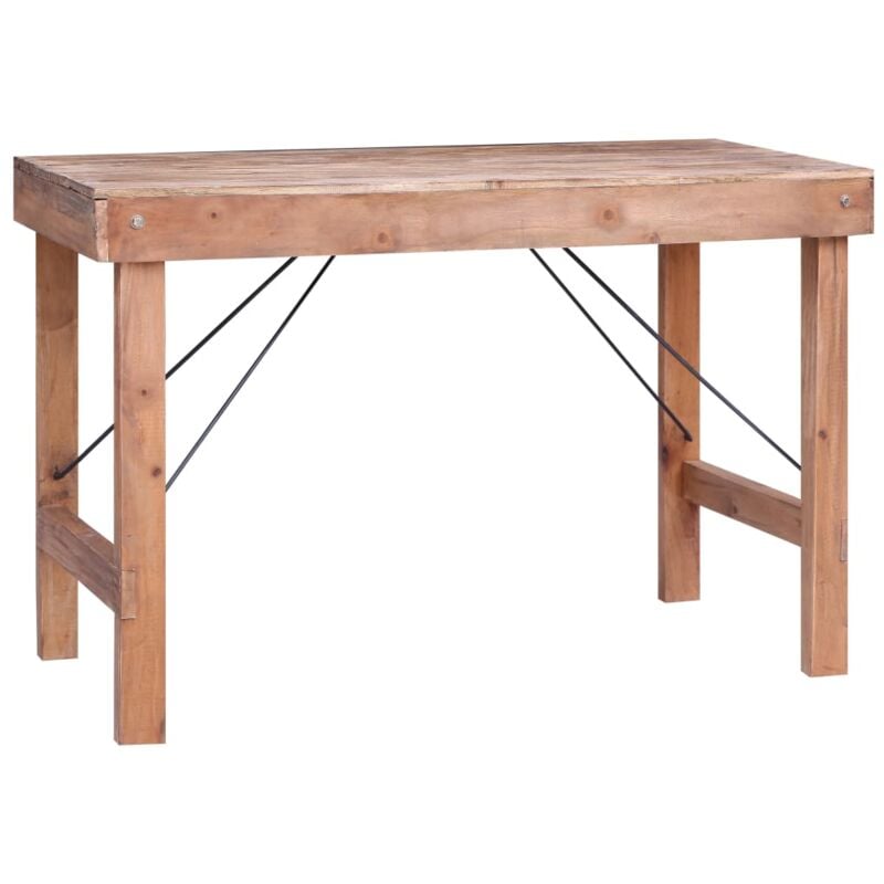 

vidaXL Mesa de comedor de madera maciza reciclada 120x60x80 cm - Marrón