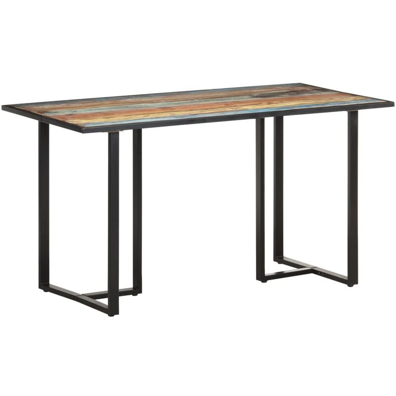 

Mesa de comedor de madera maciza reciclada 140 cm - Multicolor