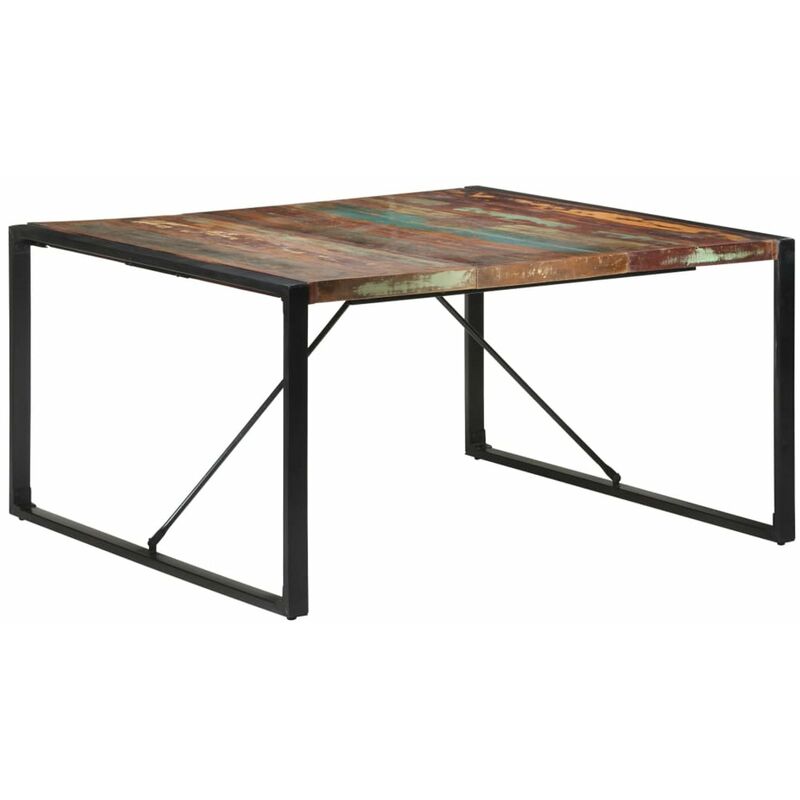 

Happyshopping - Mesa de comedor de madera maciza reciclada 140x140x75 cm