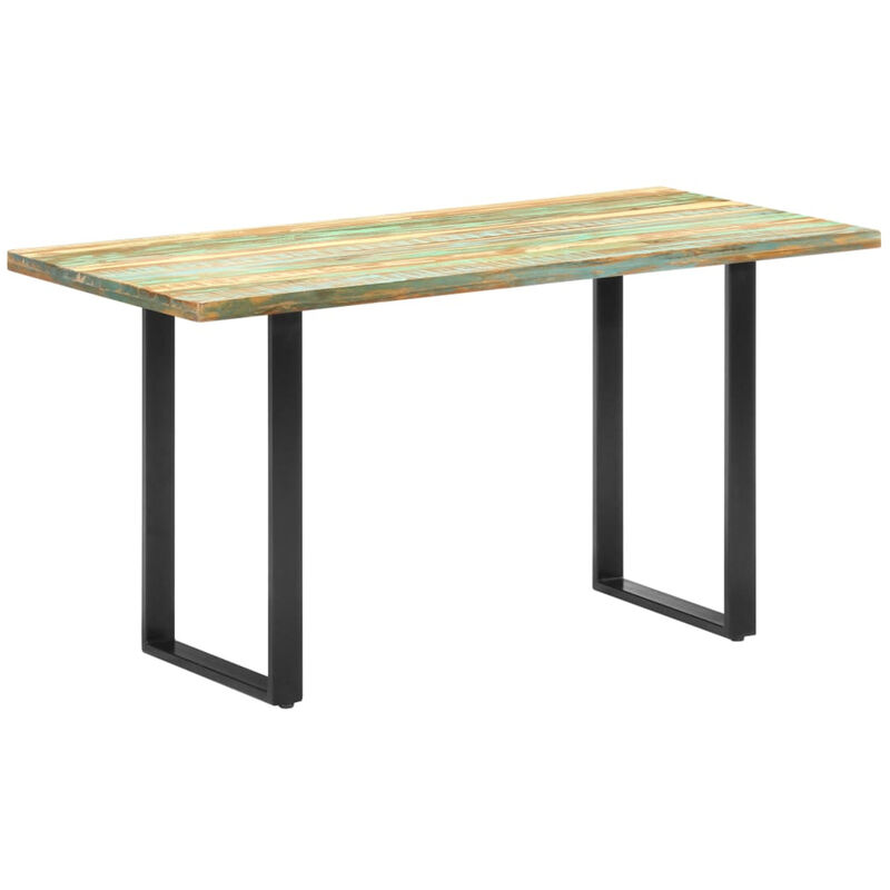 

Happyshopping - Mesa de comedor de madera maciza reciclada 140x70x76 cm