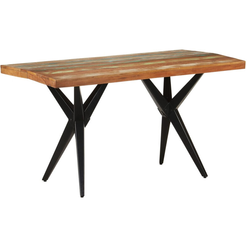 

Happyshopping - Mesa de comedor de madera maciza reciclada 140x70x76 cm