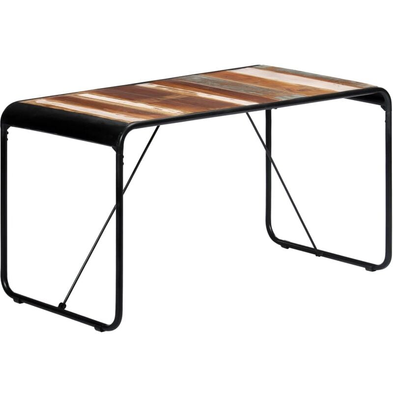 

Mesa de comedor de madera maciza reciclada 140x70x76 cm