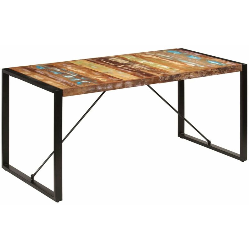 

Happyshopping - Mesa de comedor de madera maciza reciclada 160x80x75 cm