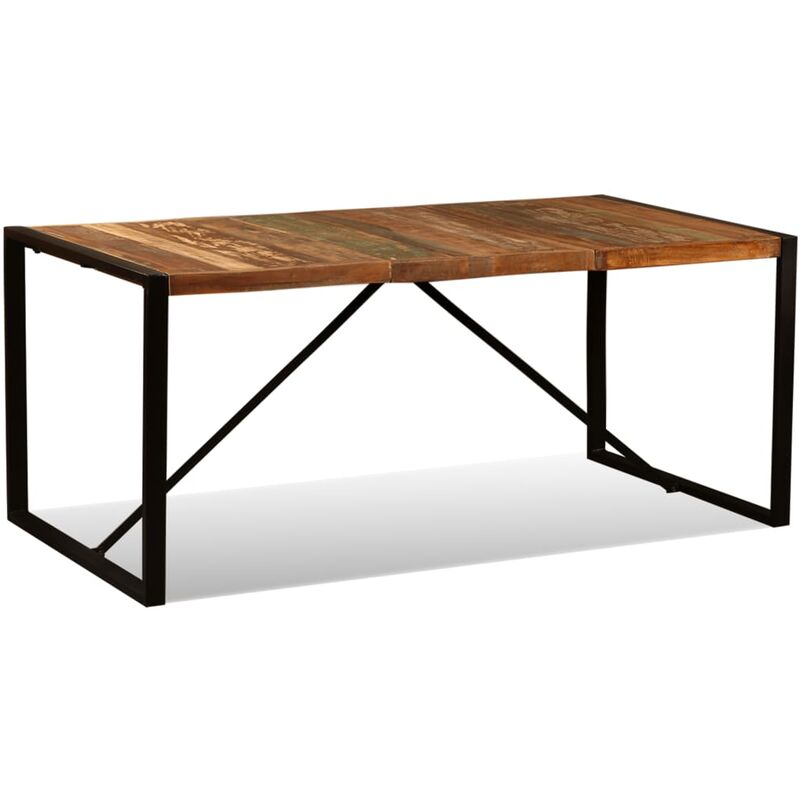 

Mesa de comedor de madera maciza reciclada 180 cm - Marrón